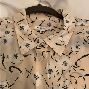 Long sleeve silk blouse